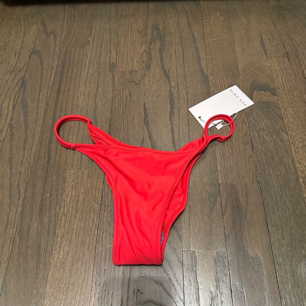 Fox Swim Red Bikini Bottom Swimwear